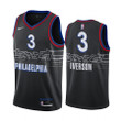Philadelphia 76ers Allen Iverson 2020-21 Jersey City Edition Black Boathouse Row