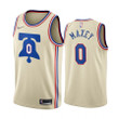 2020-21 Philadelphia 76ers Tyrese Maxey Earned Edition Cream #0 Jersey