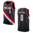 Men's Portland Trail Blazers #0 Damian Lillard Icon Swingman Jersey - Black