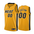 2020-21 Miami Heat Custom Earned Edition Yellow #00 Jersey