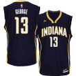 Paul George Indiana Pacers adidas Youth Boy's Road Replica Jersey - Navy Blue