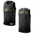 Men's Los Angeles Lakers #1 Kentavious Caldwell-Pope Golden Edition Jersey - Black