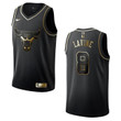 Men's Chicago Bulls #8 Zach LaVine Golden Edition Jersey - Black