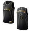 Men's Los Angeles Lakers #6 Lance Stephenson Golden Edition Jersey - Black