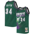 Ray Allen Milwaukee Bucks Mitchell & Ness 1996 Hardwood Classics Jersey - Green