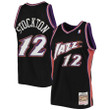 John Stockton Utah Jazz Mitchell & Ness Hardwood Classics 1996-97 Swingman Jersey - Black