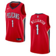 Men's New Orleans Pelicans #1 Zion Williamson Statement Swingman Jersey - Red