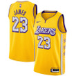 LeBron James Los Angeles Lakers Nike 2019/20 Finished Swingman Jersey Yellow - City Edition