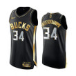 Giannis Antetokounmpo Milwaukee Bucks 2020-21 Black Golden Edition Jersey