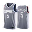 2020-21 LA Clippers Luke Kennard Earned Edition Gray #5 Jersey