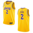 Men's Los Angeles Lakers #2 Quinn Cook Icon Swingman Jersey - Yellow
