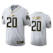Barry Sanders Lions White 100th Season Golden Edition Jersey