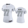 Raiders Trent Brown White Color Rush Legend Jersey
