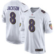 Lamar Jackson Baltimore Ravens Nike Game Event Jersey - White