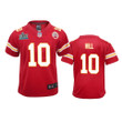 Youth Chiefs Tyreek Hill Red Super Bowl LIV Game Jersey