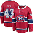 Jordan Weal Montreal Canadiens Fanatics Branded Home Breakaway Player Jersey - Red