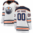 Edmonton Oilers Fanatics Branded Women's Away Breakaway Custom Jersey - White
