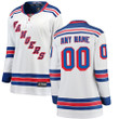 New York Rangers Fanatics Branded Women's Away Breakaway Custom Jersey - White