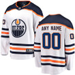 Edmonton Oilers Fanatics Branded Away Breakaway Custom Jersey - White