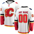 Calgary Flames Fanatics Branded Away Breakaway Custom Jersey - White