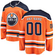 Edmonton Oilers Fanatics Branded Youth Home Breakaway Custom Jersey - Orange