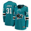 Martin Jones San Jose Sharks Fanatics Branded Women's Breakaway Jersey - Teal