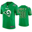 Los Angeles Rams #30 Todd Gurley Jersey St. Patrick's Day Kelly Green Lucky - Men