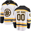 Boston Bruins Fanatics Branded Away Breakaway Custom Jersey - White