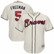 Freddie Freeman Atlanta Braves Majestic Official Cool Base Player Jersey - Cream