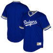 Los Angeles Dodgers Mitchell And Ness Big And Tall Cooperstown Collection Mesh Wordmark V-Neck Jersey - Royal