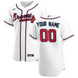 Atlanta Braves Nike 2020 Home Custom Jersey - White