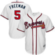 Freddie Freeman #5 Atlanta Braves Majestic Big And Tall Cool Base Player Jersey - White