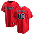 Cleveland Indians Nike Alternate 2020 Replica Custom Jersey - Red