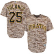 Gregory Polanco Pittsburgh Pirates Majestic Alternate Official Cool Base Player Replica Jersey - Camo