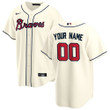 Atlanta Braves Nike Alternate 2020 Custom Jersey - Cream