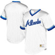 Atlanta Braves Mitchell & Ness Youth Cooperstown Collection Mesh Wordmark V-Neck Jersey - White