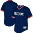Chicago White Sox Mitchell & Ness Youth Cooperstown Collection Mesh Wordmark V-Neck Jersey - Navy