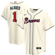 Ozzie Albies Atlanta Braves Nike Alternate 2020 Replica Player Jersey - Cream