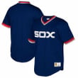 Chicago White Sox Mitchell And Ness Big And Tall Cooperstown Collection Mesh Wordmark V-Neck Jersey - Navy