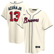 Ronald Acuna Jr. Atlanta Braves Nike Alternate 2020 Player Jersey - Cream