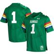 #1 Hawaii Warriors Under Armour College Football 150th Anniversary Special Game Jersey - Green