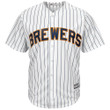 Milwaukee Brewers Majestic Official Cool Base Jersey - White - Color