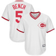 Johnny Bench Cincinnati Reds Home Cooperstown Collection Player Jersey - White