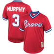 Dale Murphy Atlanta Braves Mitchell & Ness Cooperstown Collection Big & Tall Mesh Batting Practice Jersey - Red