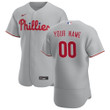 Philadelphia Phillies Nike 2020 Road Custom Jersey - Gray