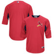 St. Louis Cardinals Majestic Collection On-Field 3/4-Sleeve Batting Practice Jersey - Red/Navy