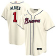 Ozzie Albies Atlanta Braves Nike Alternate 2020 Player Jersey - Cream