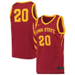 #20 Iowa State Cyclones Team Basketball Jersey - Crimson