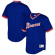 Atlanta Braves Mitchell & Ness Cooperstown Collection Mesh Wordmark V-Neck Jersey - Royal
