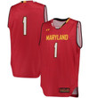 #1 Maryland Terrapins Under Armour Replica Basketball Performance Jersey - Red 2019